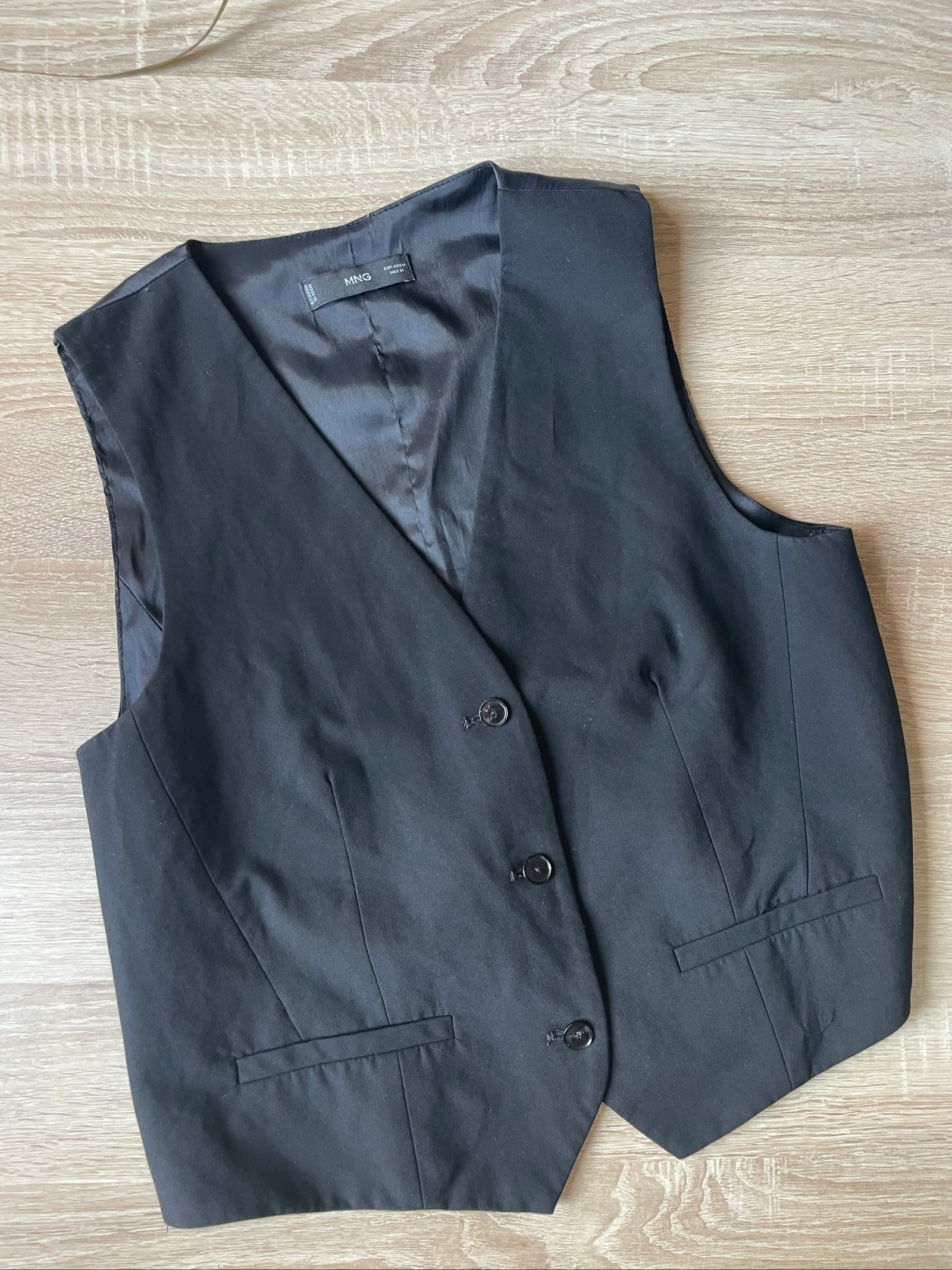 Chaleco mujer negro Mango M